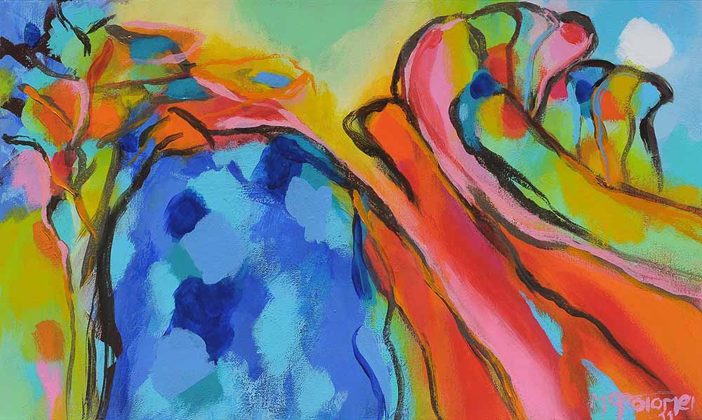 Abstract-Art-Buy-Emerging-Contemporary-Saatchiart-Saatchi -Gabriela Tolomei Aparecio en azul Full Painting