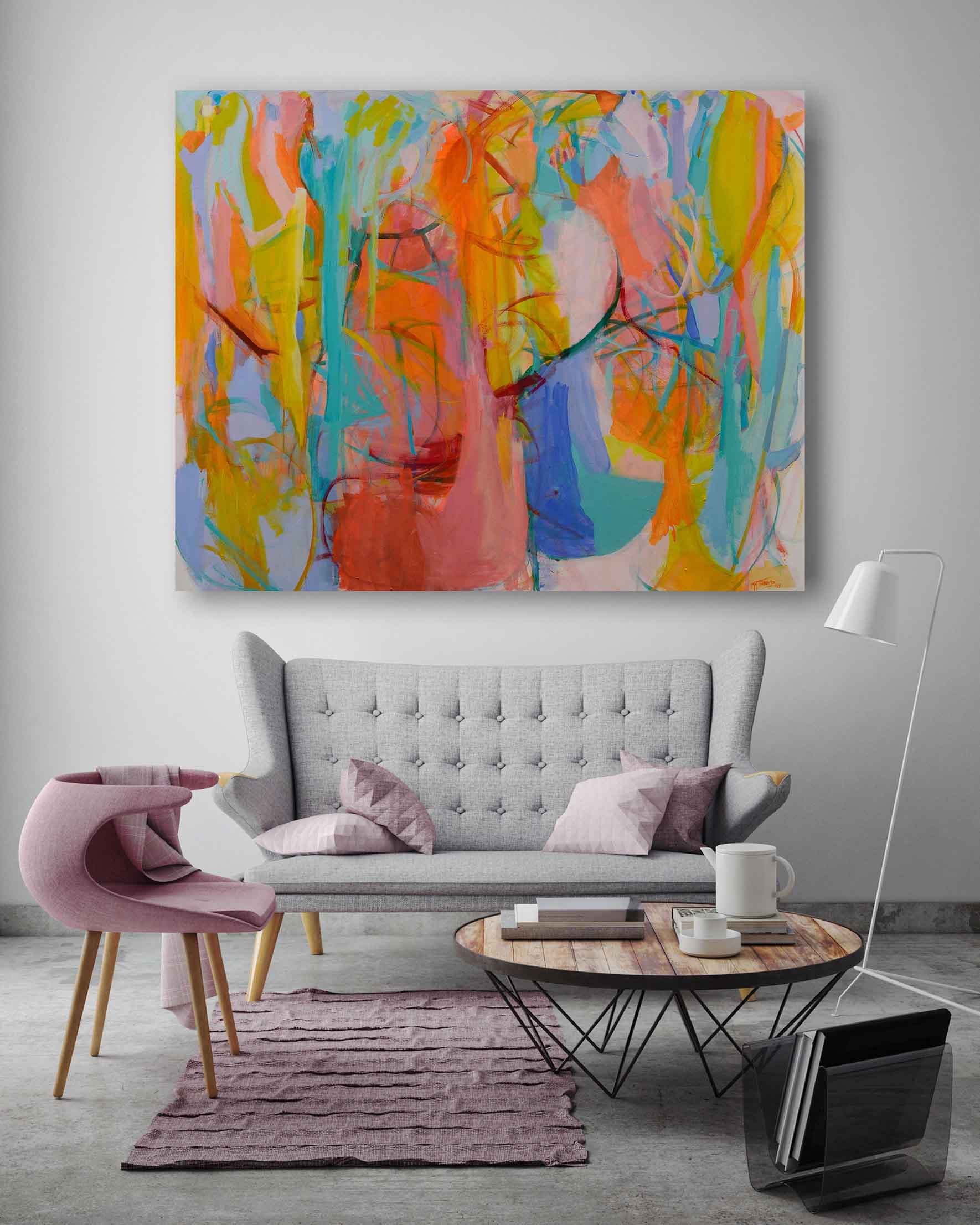 Abstract-Art-Buy-Emerging-Contemporary-Saatchiart-Saatchi  -Gabriela Tolomei Celestial Love Mounted
