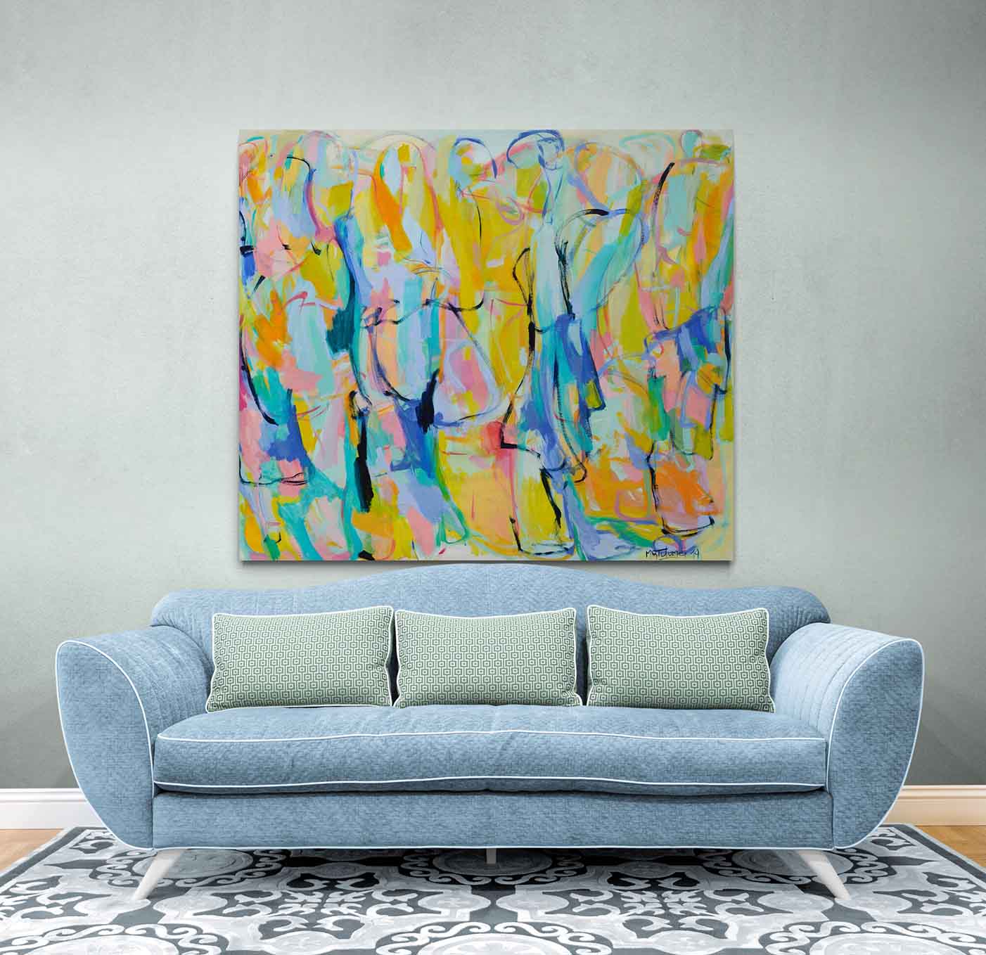 Abstract-Art-Buy-Emerging-Contemporary-Saatchiart-Saatchi -Gabriela Tolomei Construction of the Devine Mounted