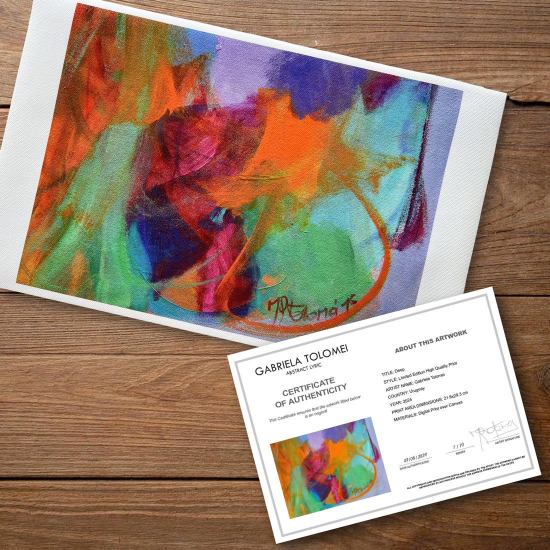 Prints-canvas-limit-edition-Abstract-Art-Buy-Emerging-Contemporary-Saatchiart-Saatchi -Gabriela-Tolomei-Deep-Print-Canvas-Certificate