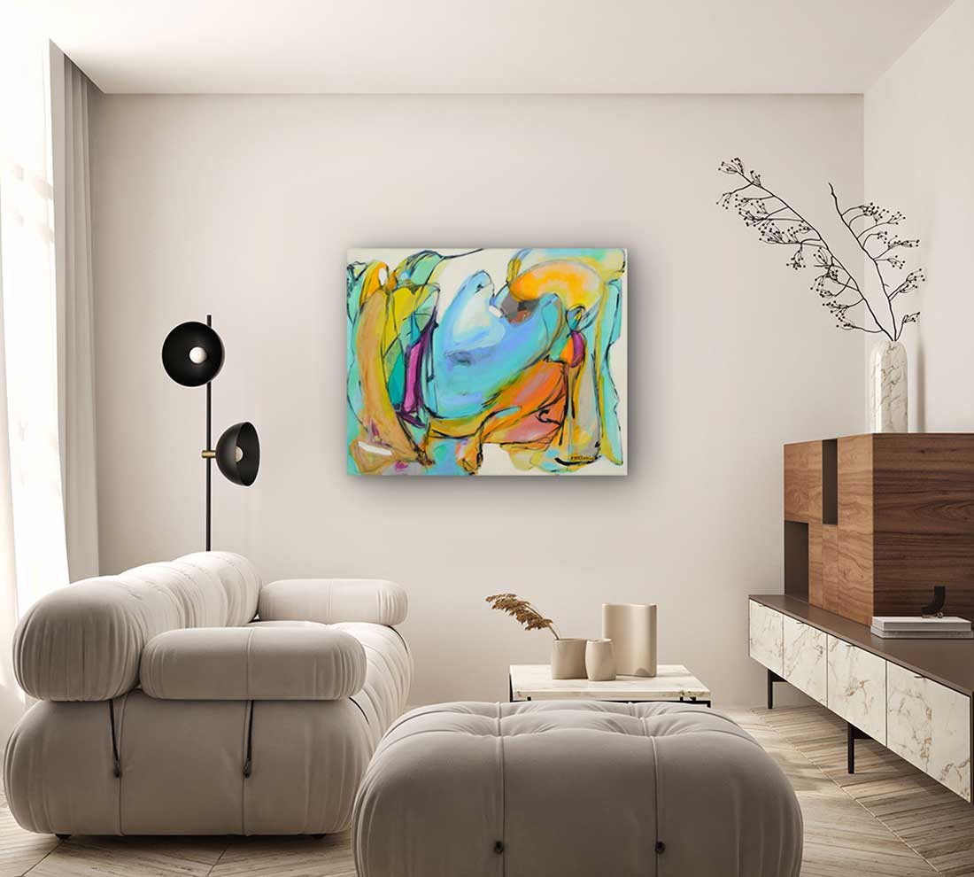 Abstract-Art-Buy-Emerging-Contemporary-Saatchiart-Saatchi -Gabriela Tolomei IN TURQUOISE Mounted