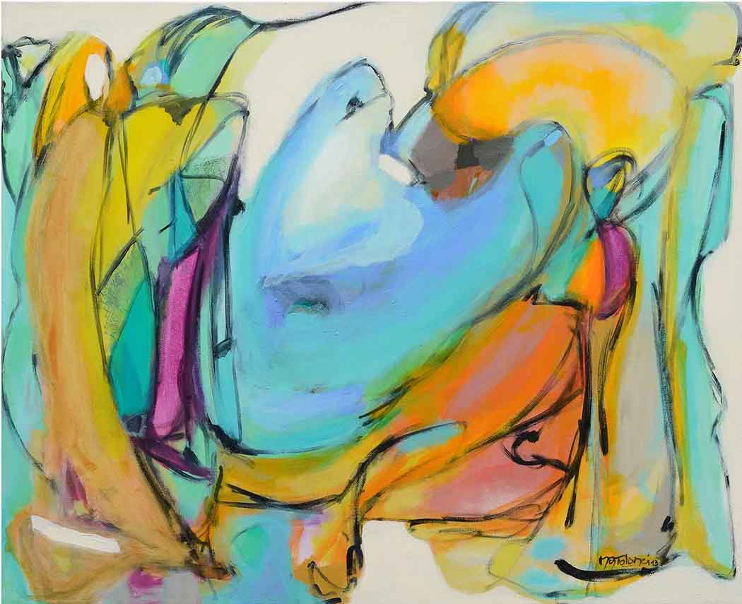 Abstract-Art-Buy-Emerging-Contemporary-Saatchiart-Saatchi -Gabriela Tolomei IN TURQUOISE Full Painting