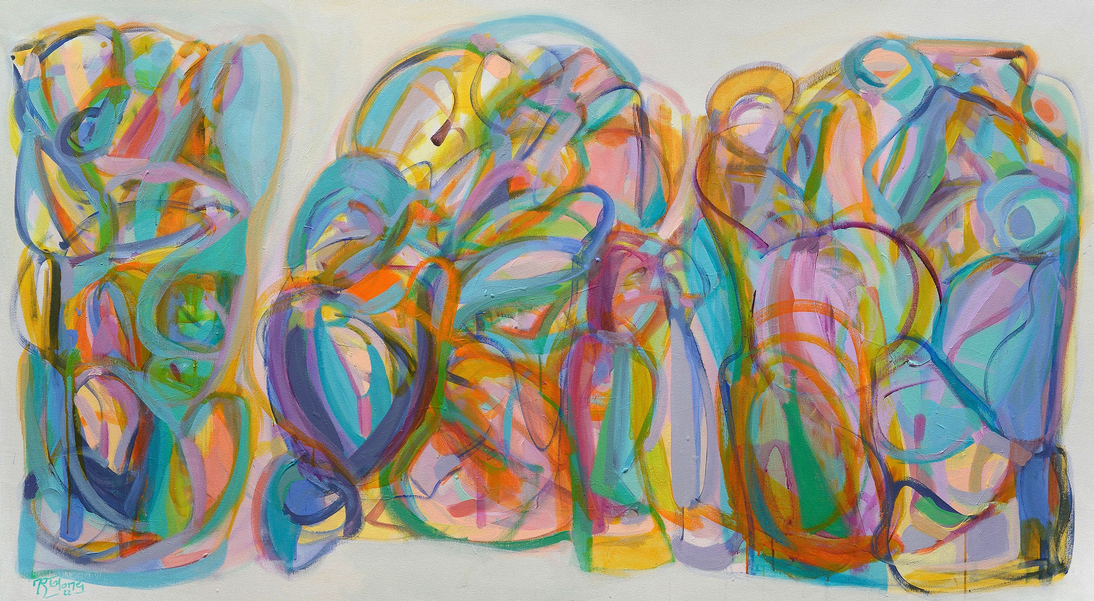 Abstract-Art-Buy-Emerging-Contemporary-Saatchiart-Saatchi -Gabriela Tolomei INNER WALK Full Painting