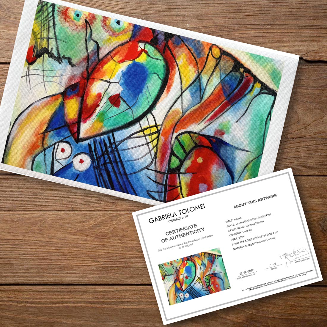 Prints-canvas-limit-edition-Abstract-Art-Buy-Emerging-Contemporary-Saatchiart-Saatchi -Gabriela-Tolomei-In-Love-Print-Canvas-Certificate