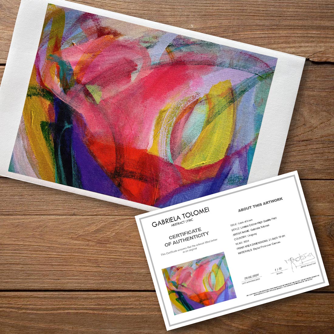 Prints-canvas-limit-edition-Abstract-Art-Buy-Emerging-Contemporary-Saatchiart-Saatchi -Gabriela-Tolomei-Look-of-Love-Print-Canvas-Certificate