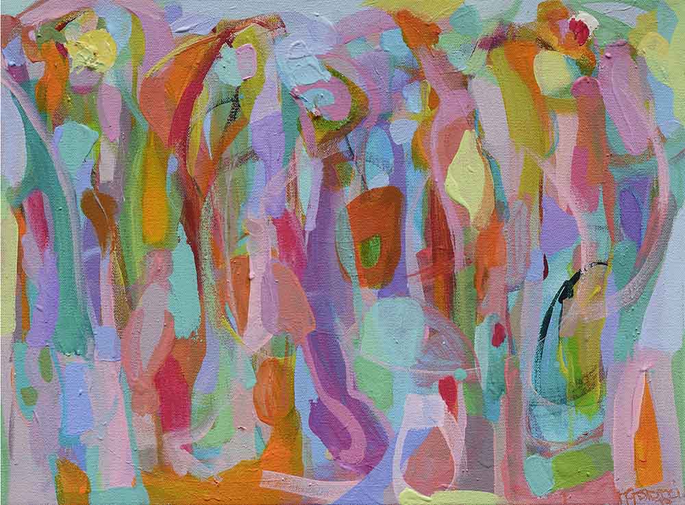 Abstract-Art-Buy-Emerging-Contemporary-Saatchiart-Saatchi -Gabriela Tolomei Los jardines del eden Full Painting
