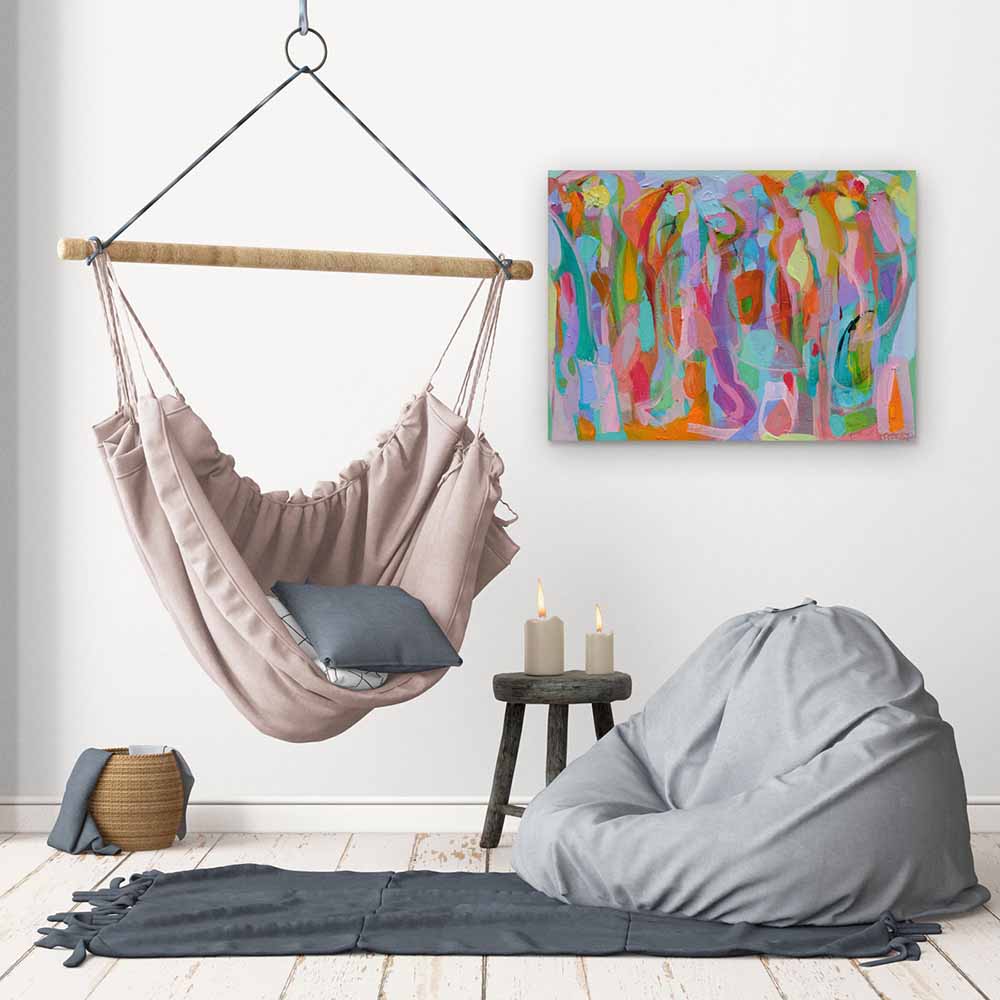 Abstract-Art-Buy-Emerging-Contemporary-Saatchiart-Saatchi -Gabriela Tolomei Los jardines del eden Mounted