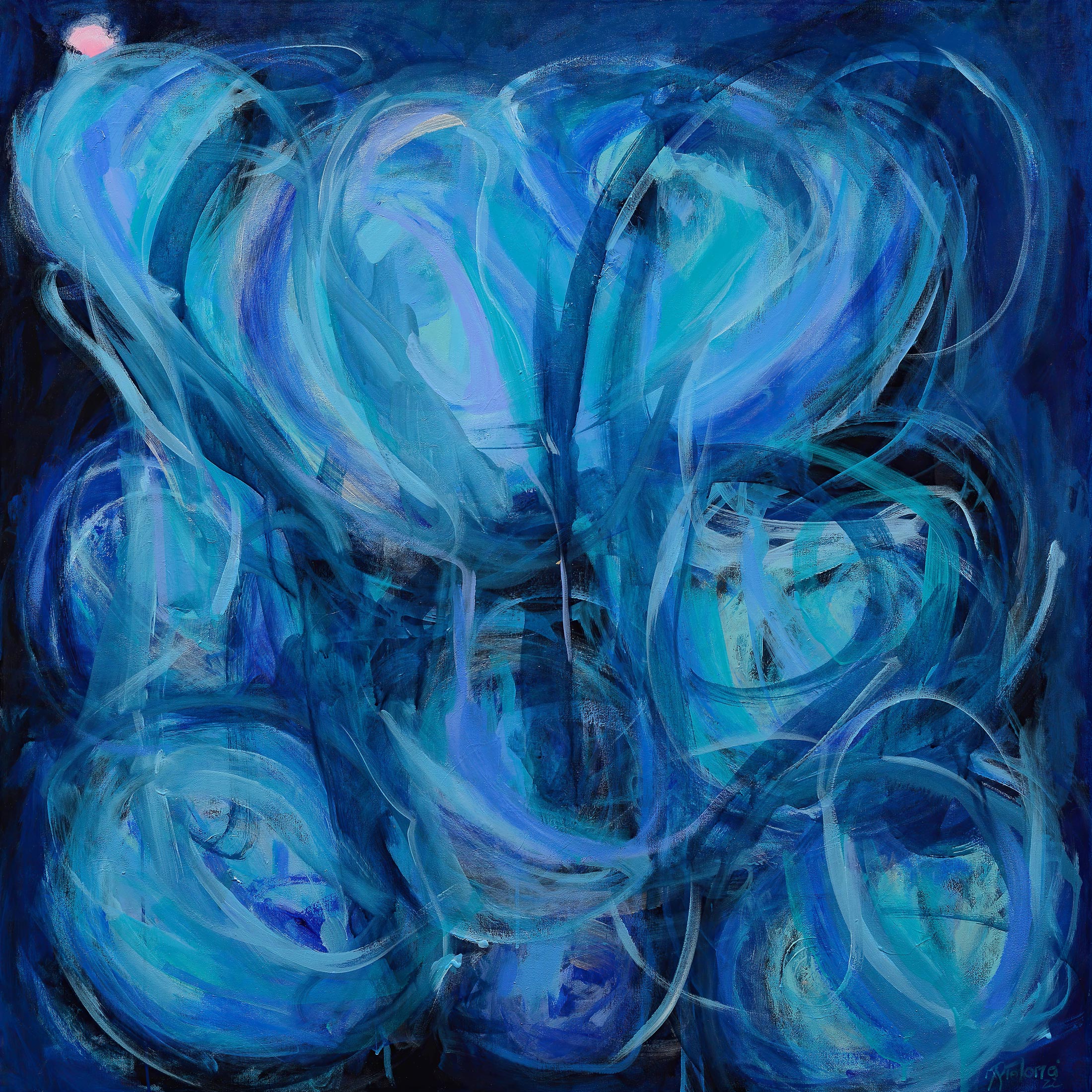 Abstract-Art-Buy-Emerging-Contemporary-Saatchiart-Saatchi -Gabriela Tolomei Love in Blue Full Painting