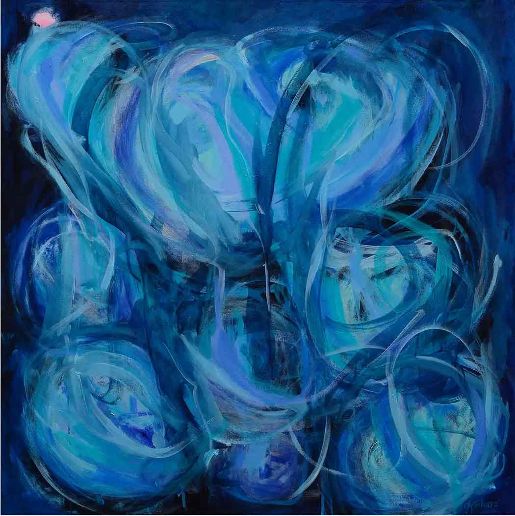 Abstract-Art-Buy-Emerging-Contemporary-Saatchiart-Saatchi -Gabriela Tolomei Love in Blue Full Painting