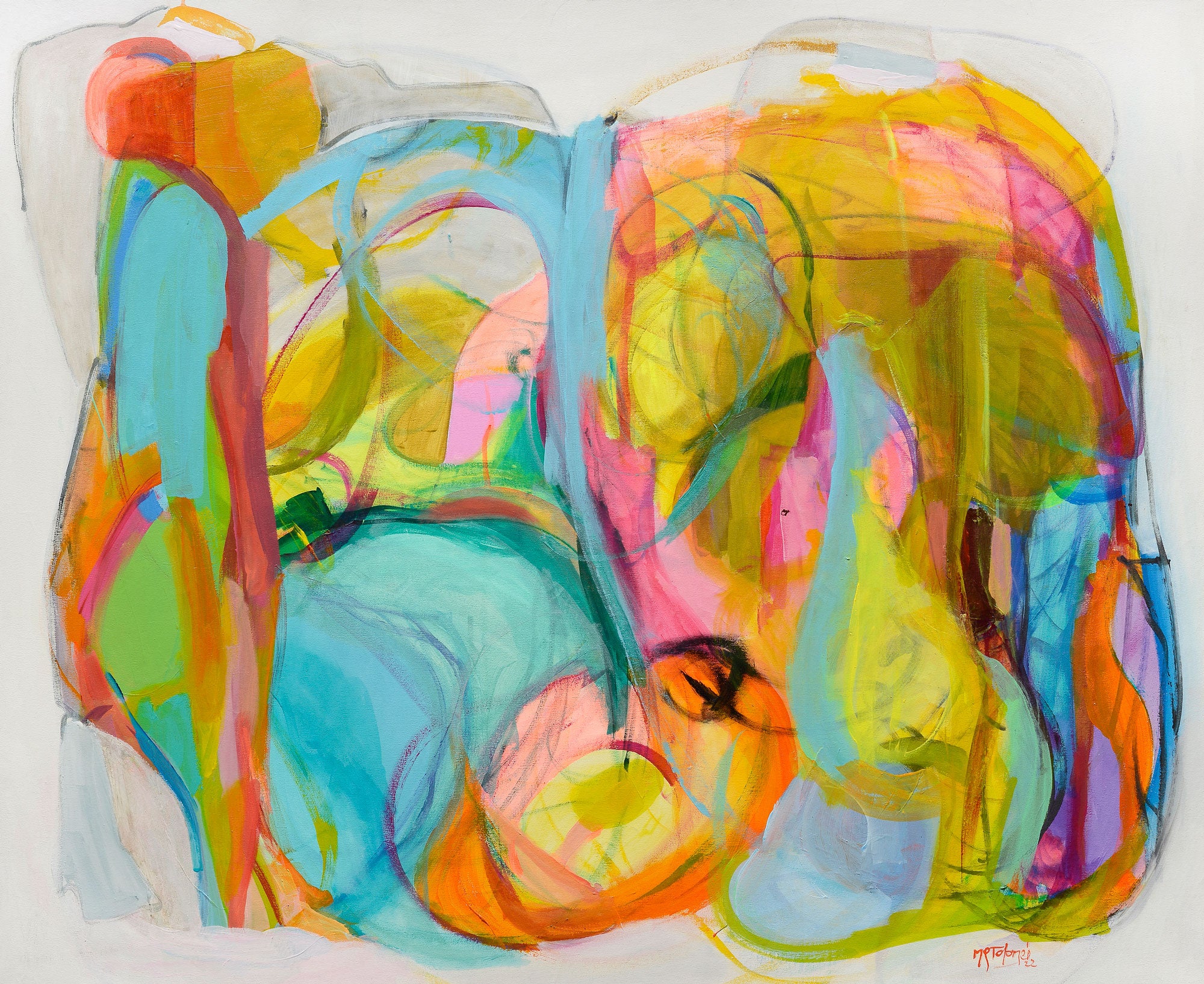 Abstract-Art-Buy-Emerging-Contemporary-Saatchiart-Saatchi  -Gabriela Tolomei Habitad I Full Painting