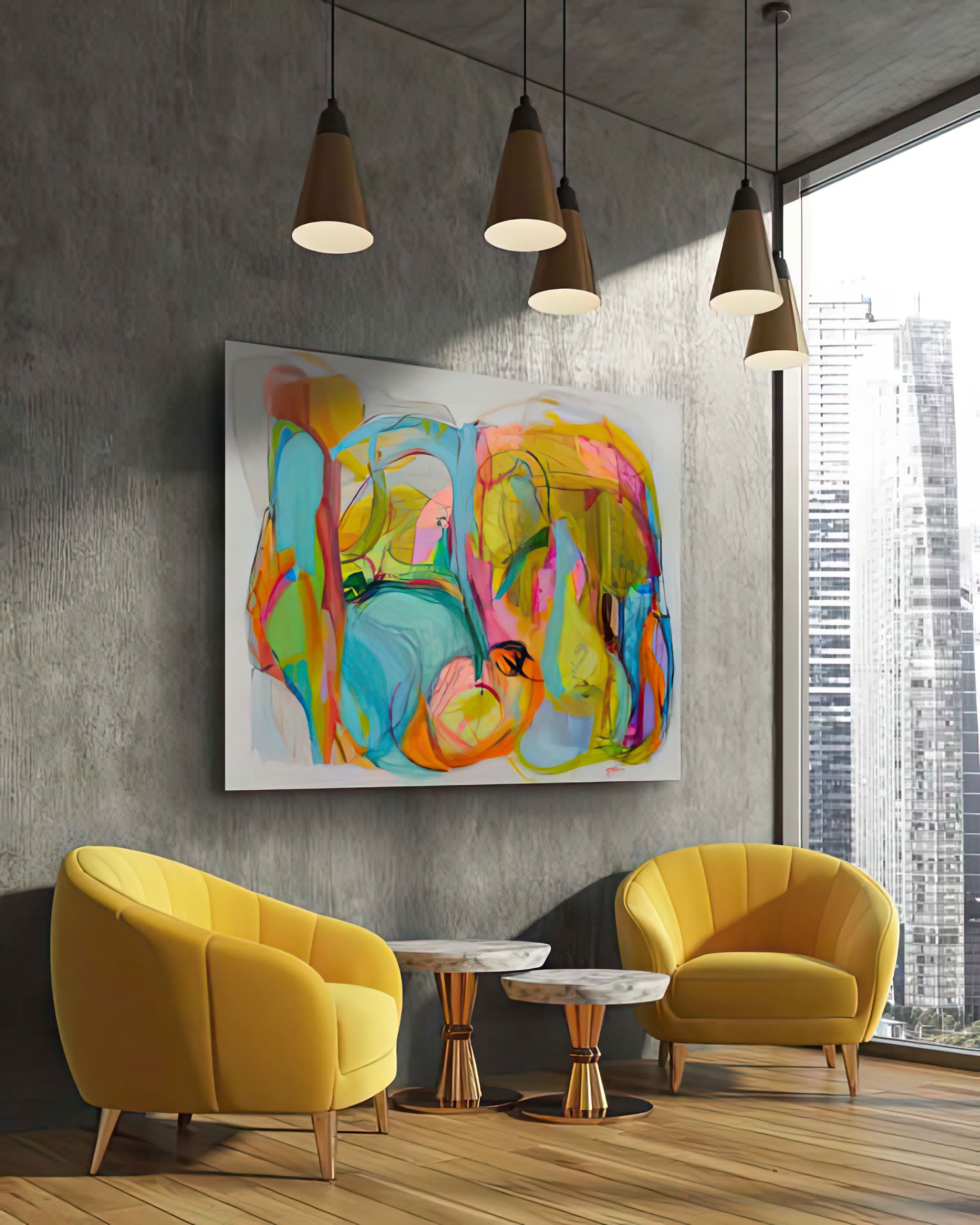 Abstract-Art-Buy-Emerging-Contemporary-Saatchiart-Saatchi  -Gabriela Tolomei Habitad I Mounted