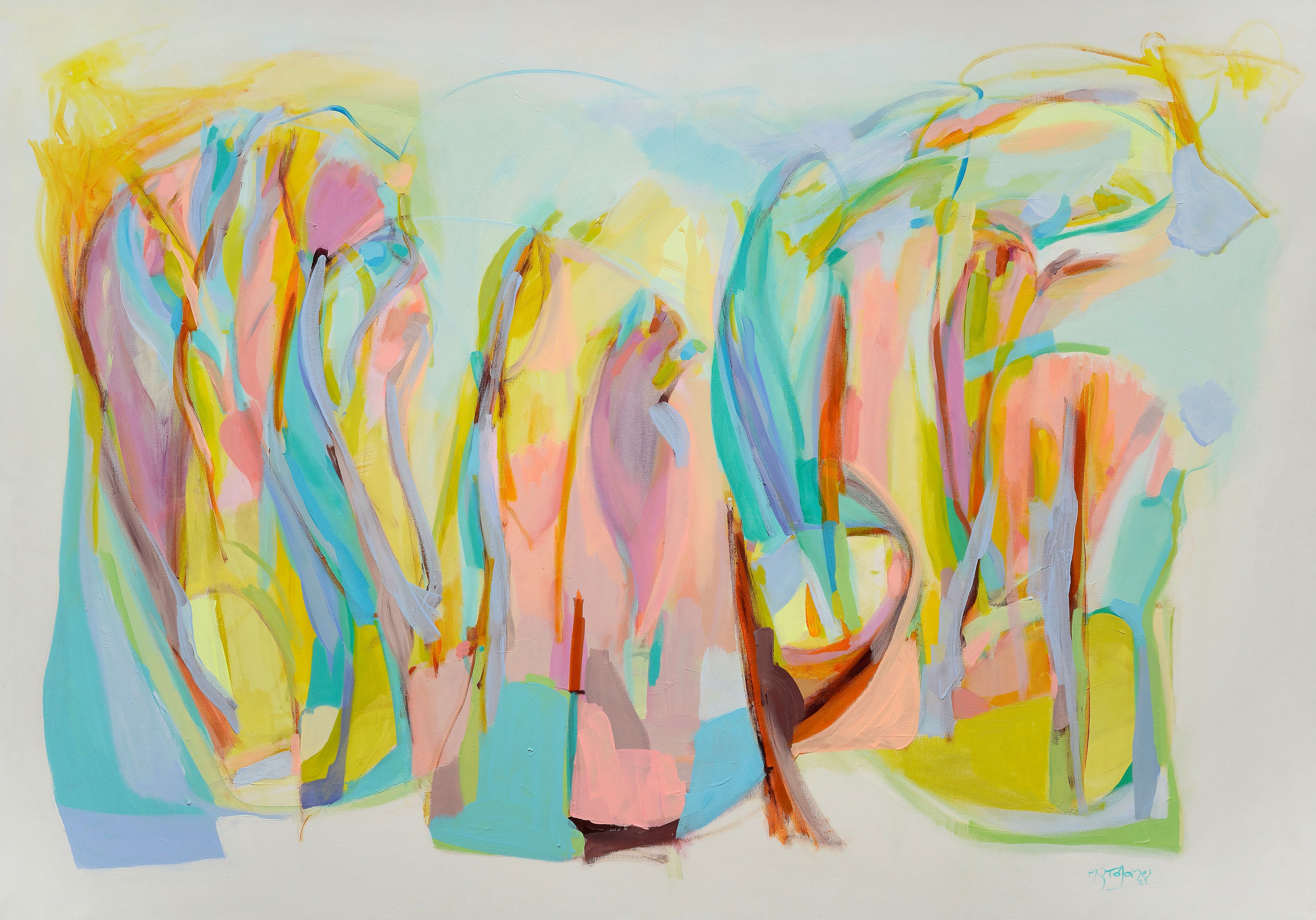 Abstract-Art-Buy-Emerging-Contemporary-Saatchiart-Saatchi  -Gabriela Tolomei Reborn Full Painting