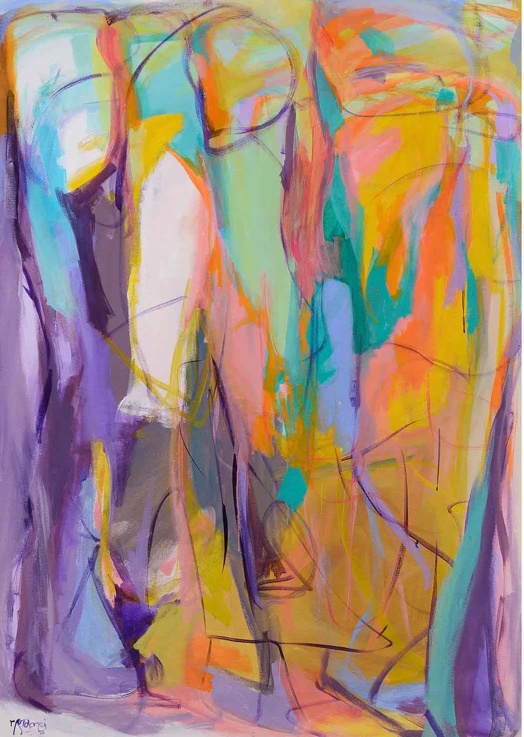 Abstract-Art-Buy-Emerging-Contemporary-Saatchiart-Saatchi -Gabriela Tolomei SPHINXES full Painting 