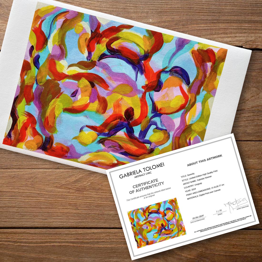 Prints-canvas-limit-edition-Abstract-Art-Buy-Emerging-Contemporary-Saatchiart-Saatchi -Gabriela-Tolomei-Serenity-Print-Canvas-Certificate