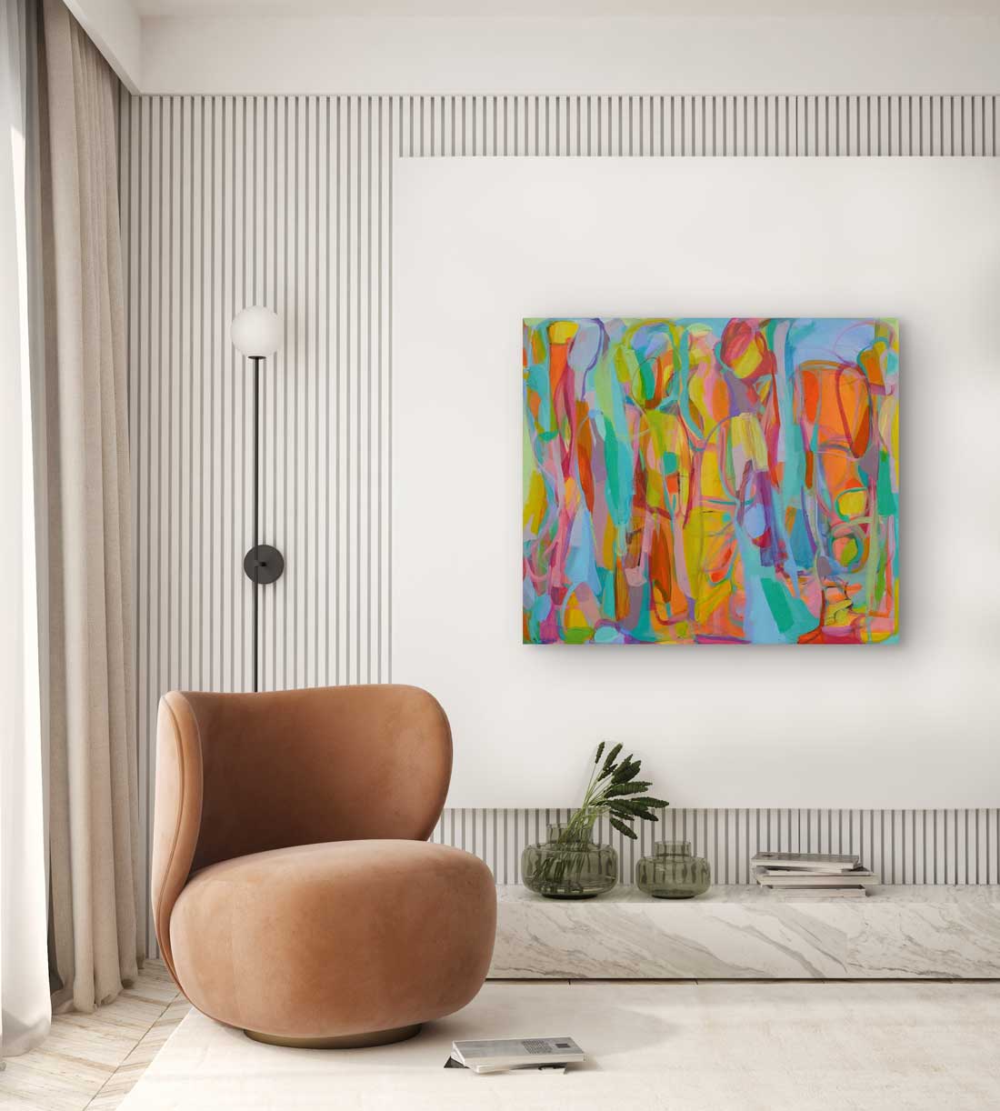 Abstract-Art-Buy-Emerging-Contemporary-Saatchiart-Saatchi -Gabriela Tolomei THE GARDENS OF GRATITUDE VIII Mounted