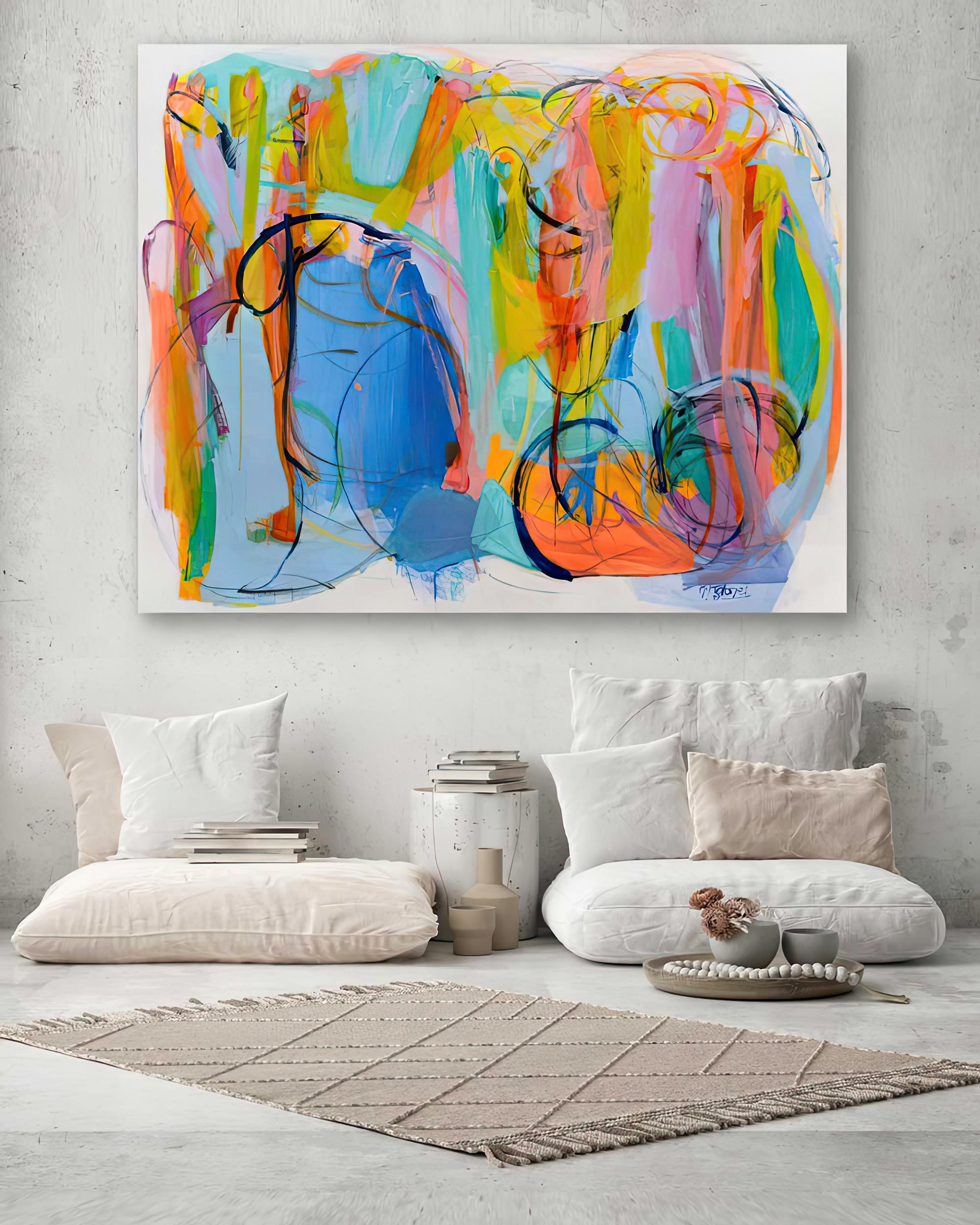 Abstract-Art-Buy-Emerging-Contemporary-Saatchiart-Saatchi -Gabriela Tolomei TRILOGIA SAGRADA Mounted