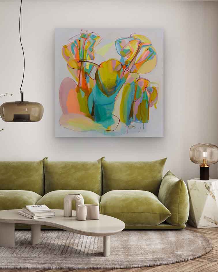 Abstract-Art-Buy-Emerging-Contemporary-Saatchiart-Saatchi -Gabriela Tolomei The Beginning of Everything Mounted