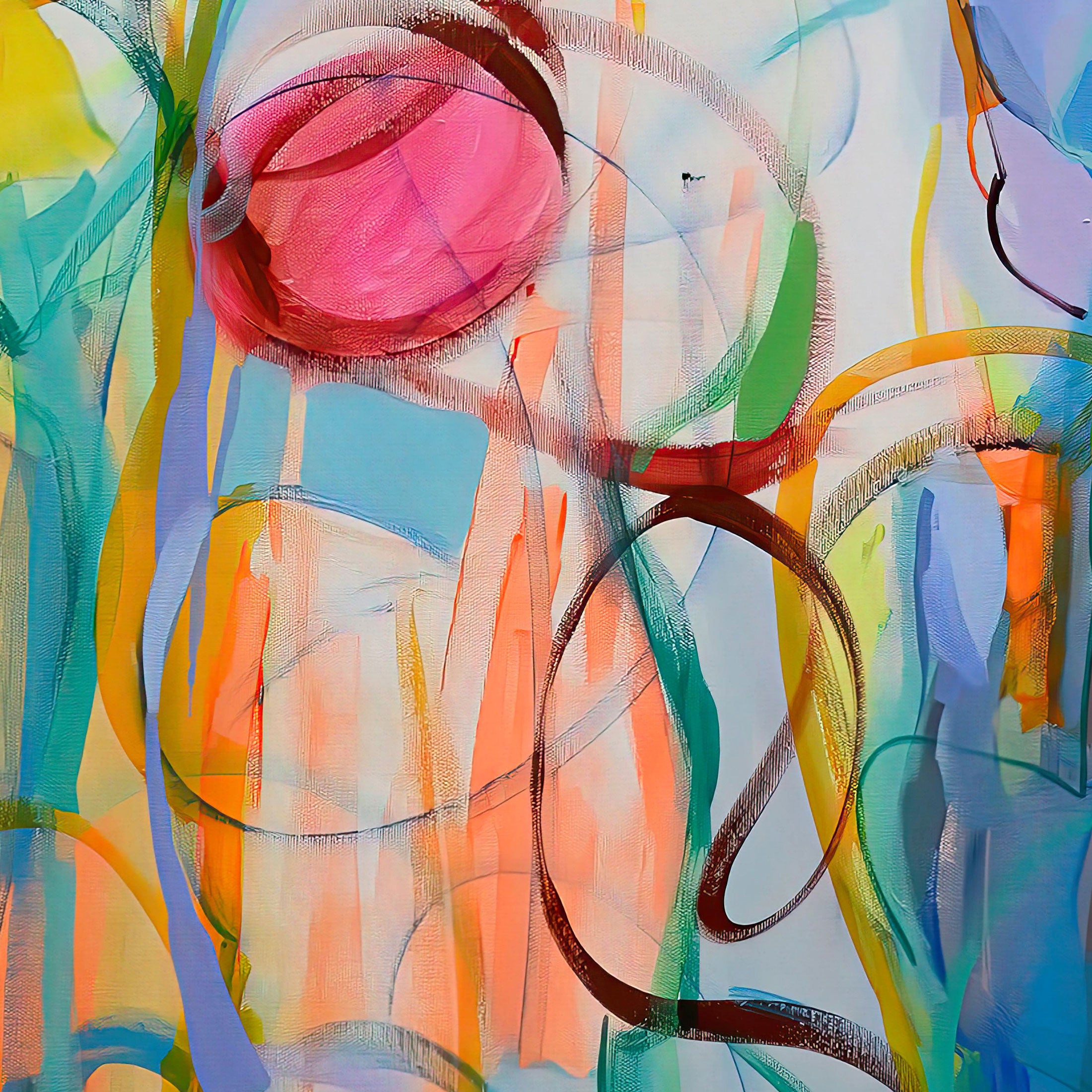 Abstract artwork with vibrant colors and textures Abstract-Art-Buy-Emerging-Contemporary -Gabriela Tolomei The Thread of Grace Detail