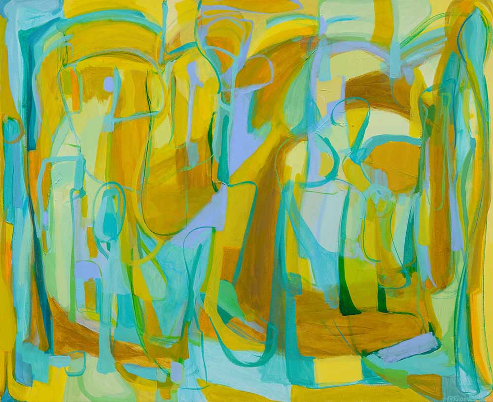 Abstract-Art-Buy-Emerging-Contemporary-Saatchiart-Saatchi -Gabriela Tolomei We are in peace Full Painting