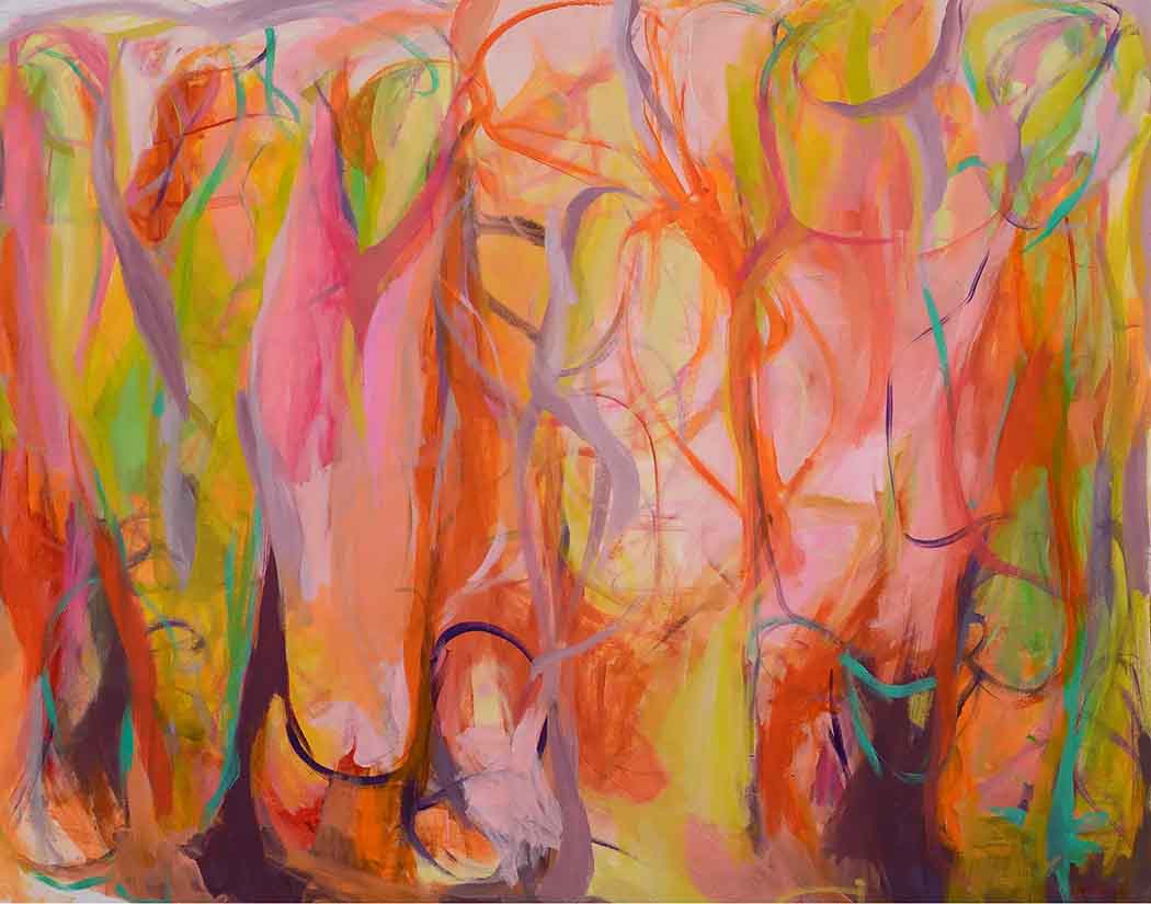 Abstract-Art-Buy-Emerging-Contemporary-Saatchiart-Saatchi -Gabriela Tolomei in the enchanted forest full painting